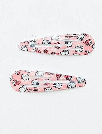 Set di 4 mollette + 1 scrunchie 'Hello Kitty'