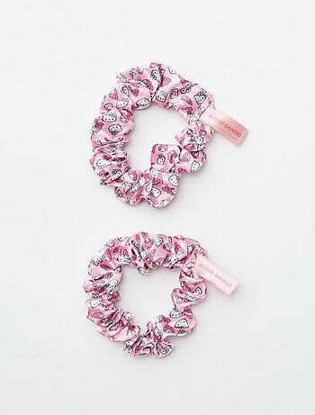Set di 4 mollette + 1 scrunchie 'Hello Kitty'