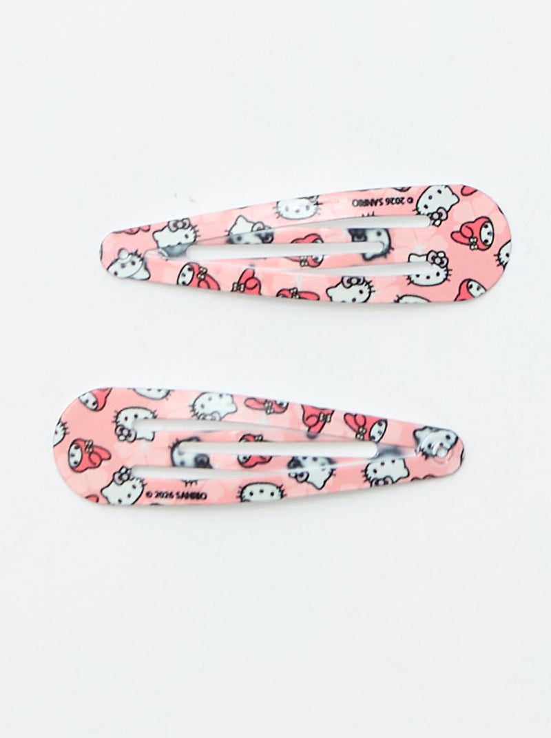 Set di 4 mollette + 1 scrunchie 'Hello Kitty' Rosa - Kiabi