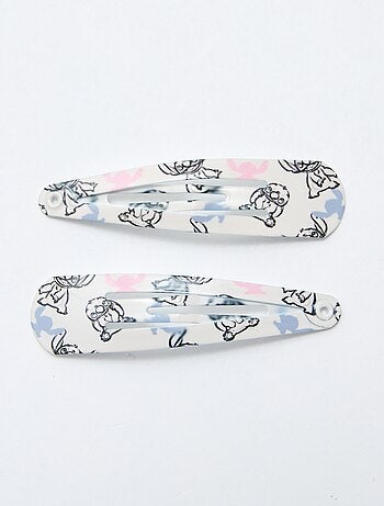 Set di 4 mollette + 2 elastici 'Stitch'