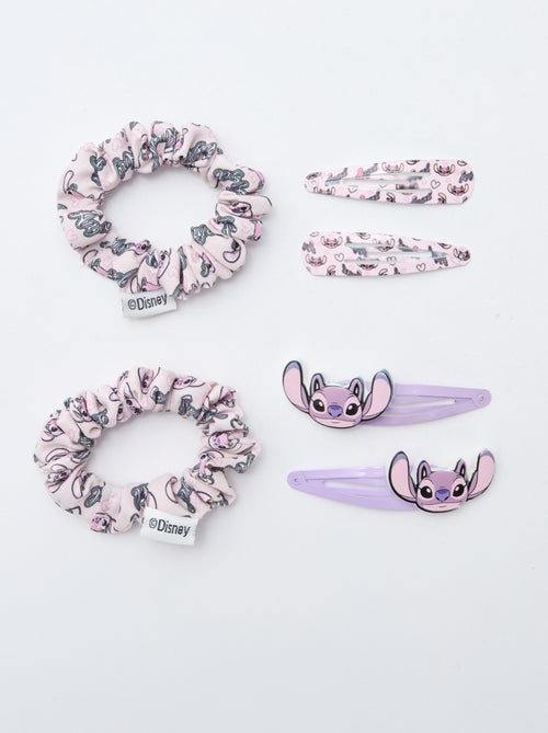 Set di 4 mollette + 2 elastici 'Stitch' - Kiabi