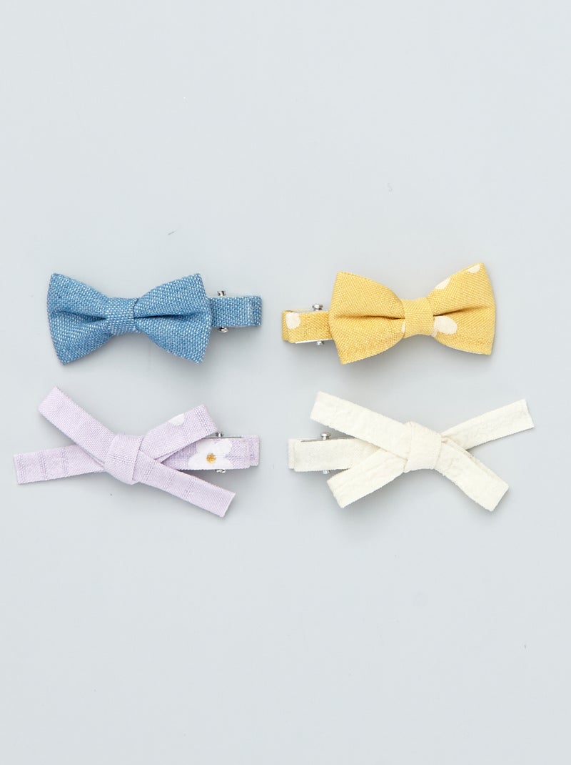 Set di 4 mollette per capelli multicolore - Kiabi