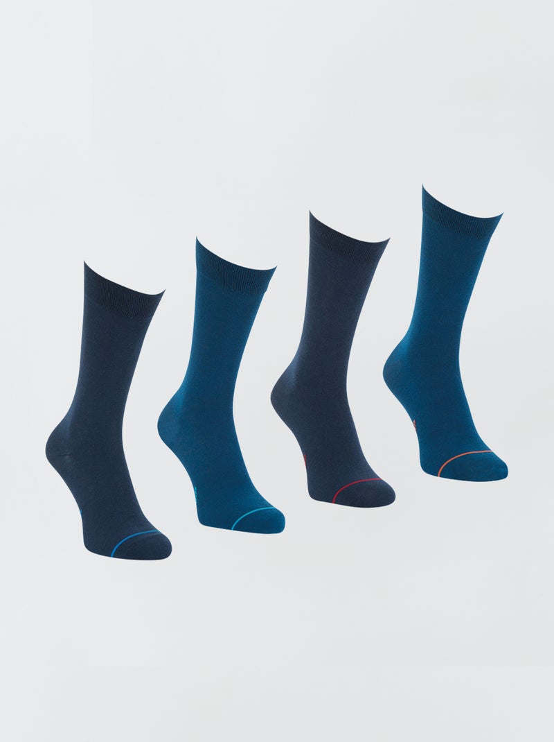 Set di 4 paia di calzini medi 'Athena' BLU - Kiabi