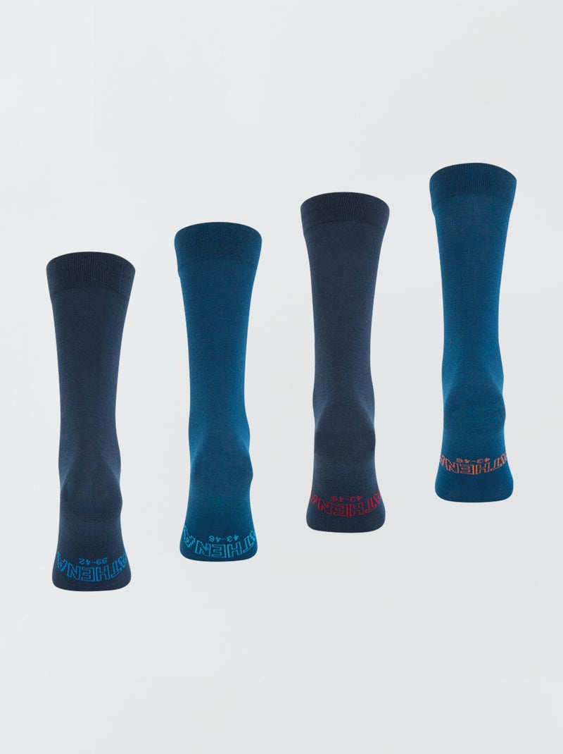 Set di 4 paia di calzini medi 'Athena' BLU - Kiabi