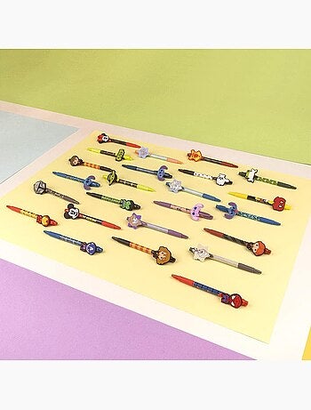 Set di 4 penne a sfera nere - Stitch - Disney – Kit di cancelleria