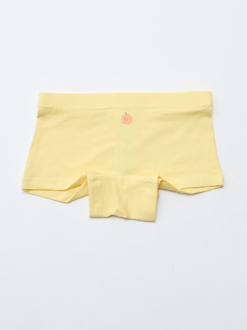 Set di 4 shorty stampati Giallo - Kiabi