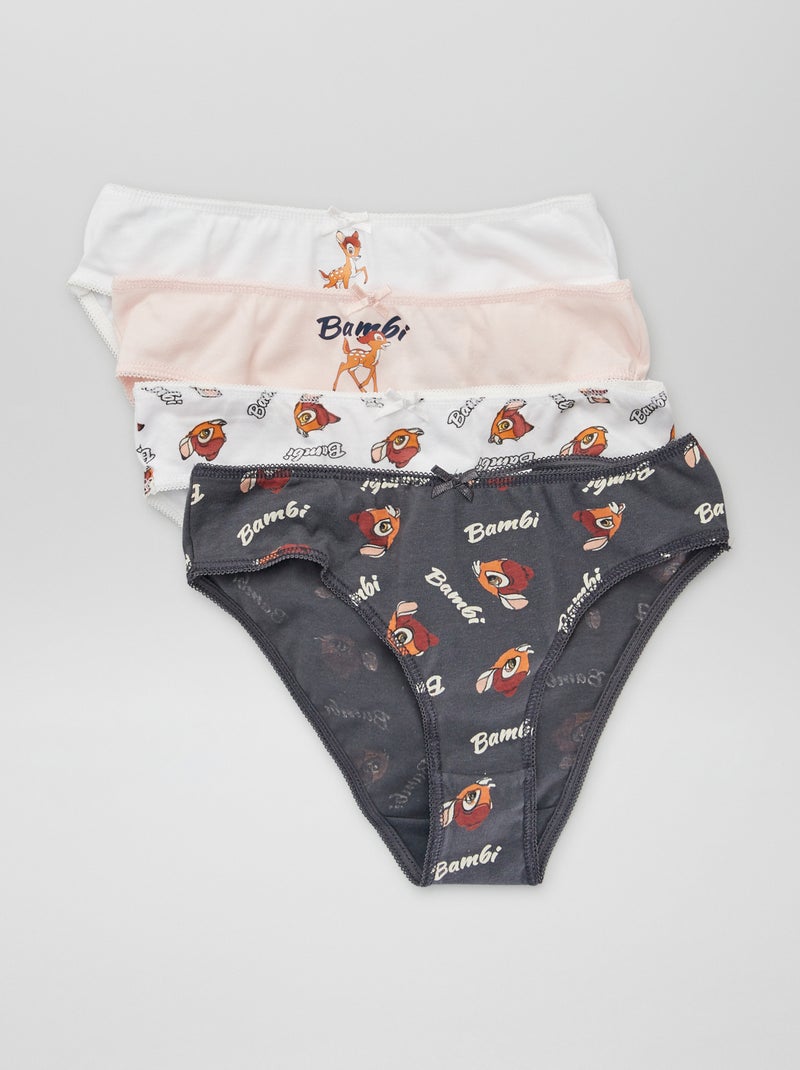 Set di 4 slip 'Bambi' BIANCO - Kiabi