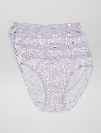 Set di 4 slip con stampa 'DIM'