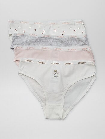 Set di 4 slip stampati