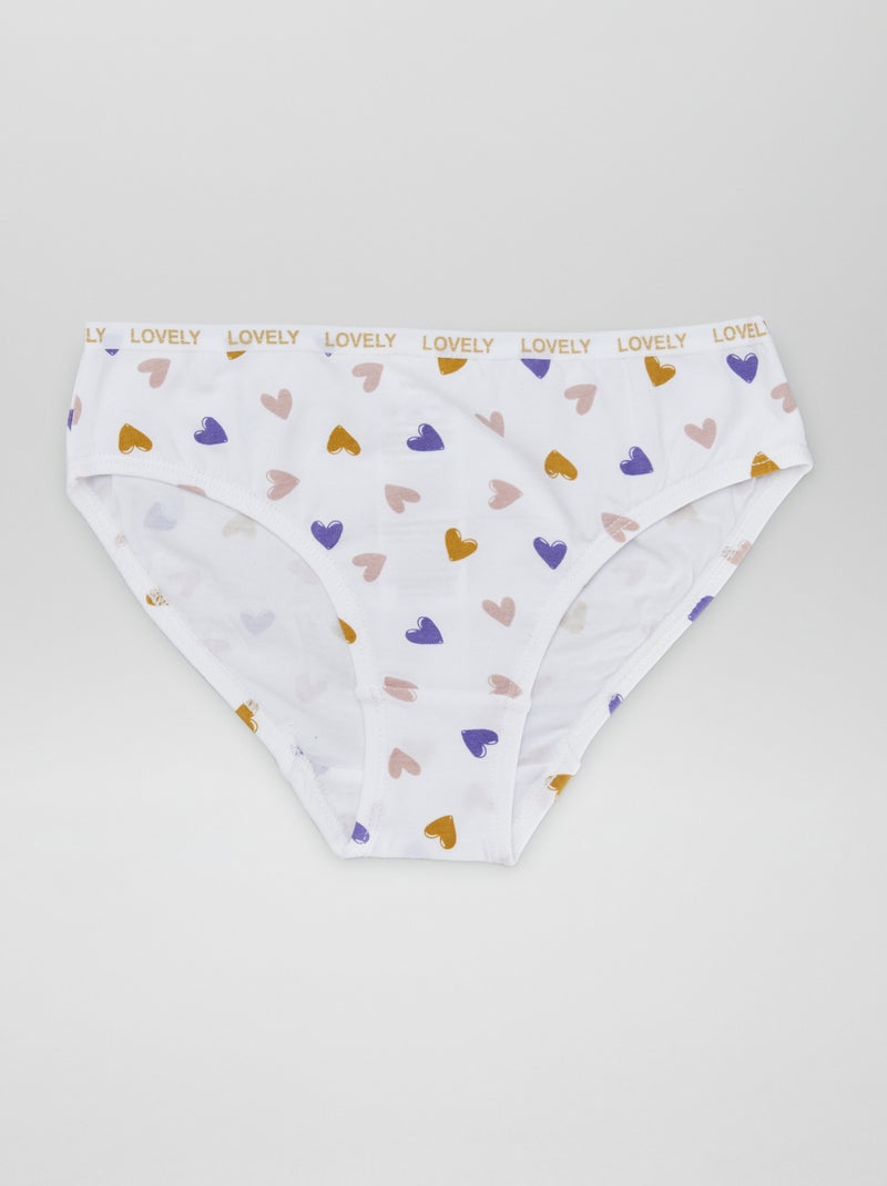 Set di 4 slip stampati BIANCO - Kiabi