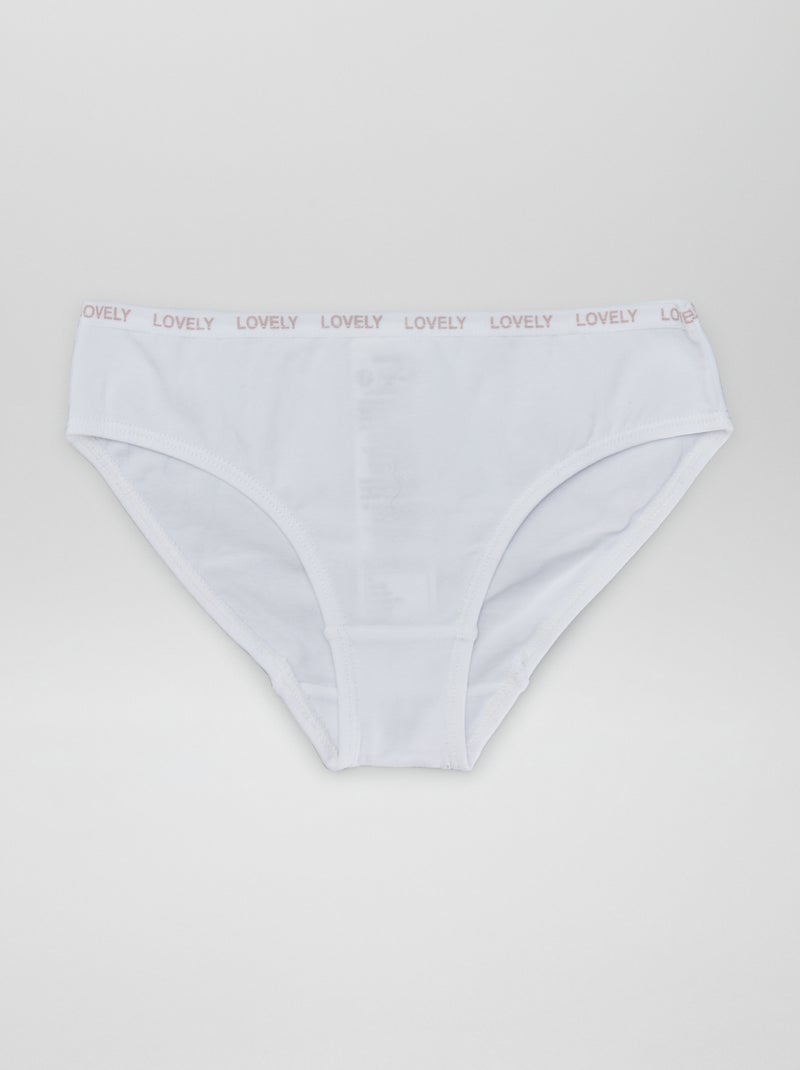 Set di 4 slip stampati BIANCO - Kiabi