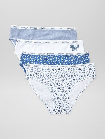 Set di 4 slip stampati