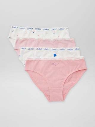 Set di 4 slip stampati