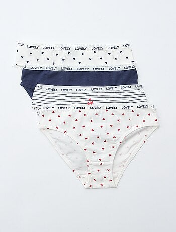 Set di 4 slip stampati