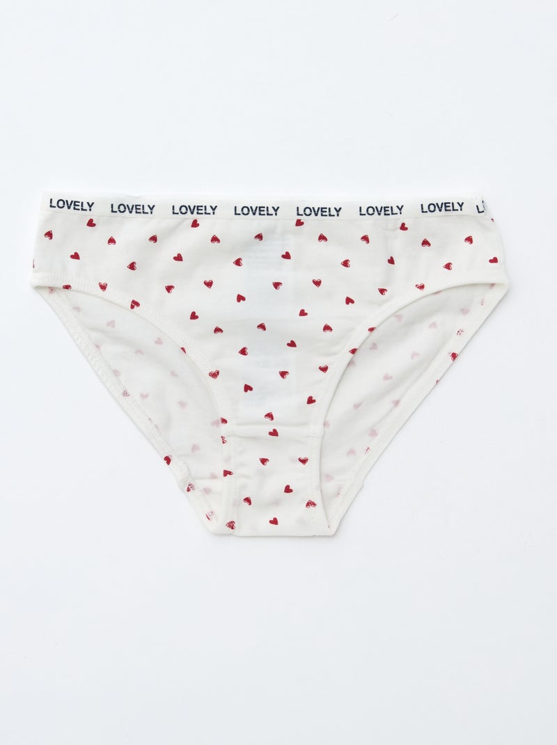 Set di 4 slip stampati Bianco - Kiabi