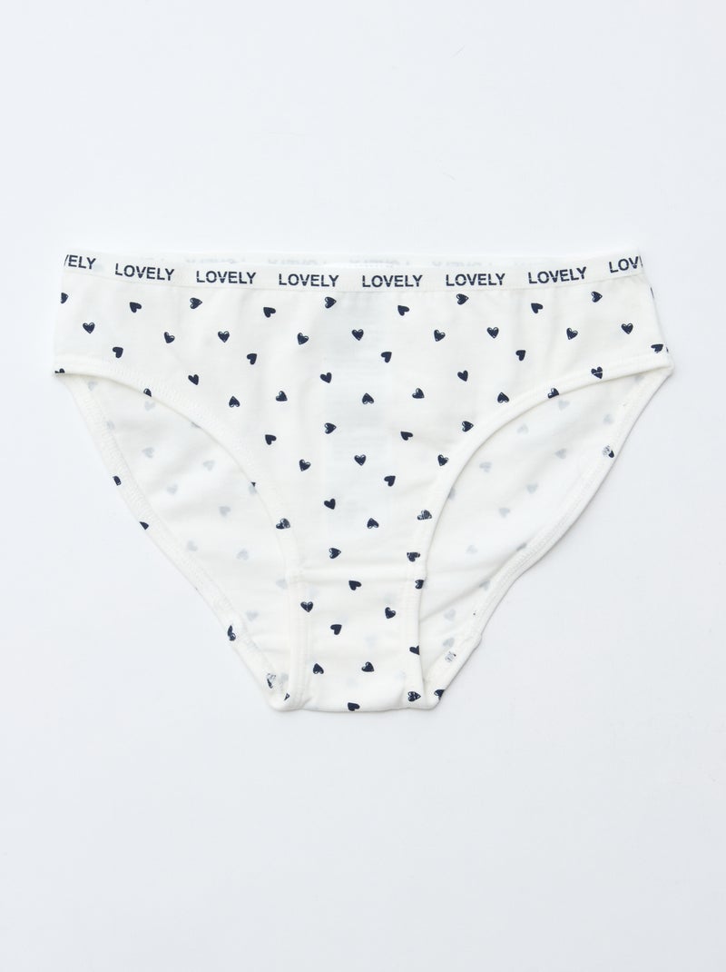 Set di 4 slip stampati Bianco - Kiabi