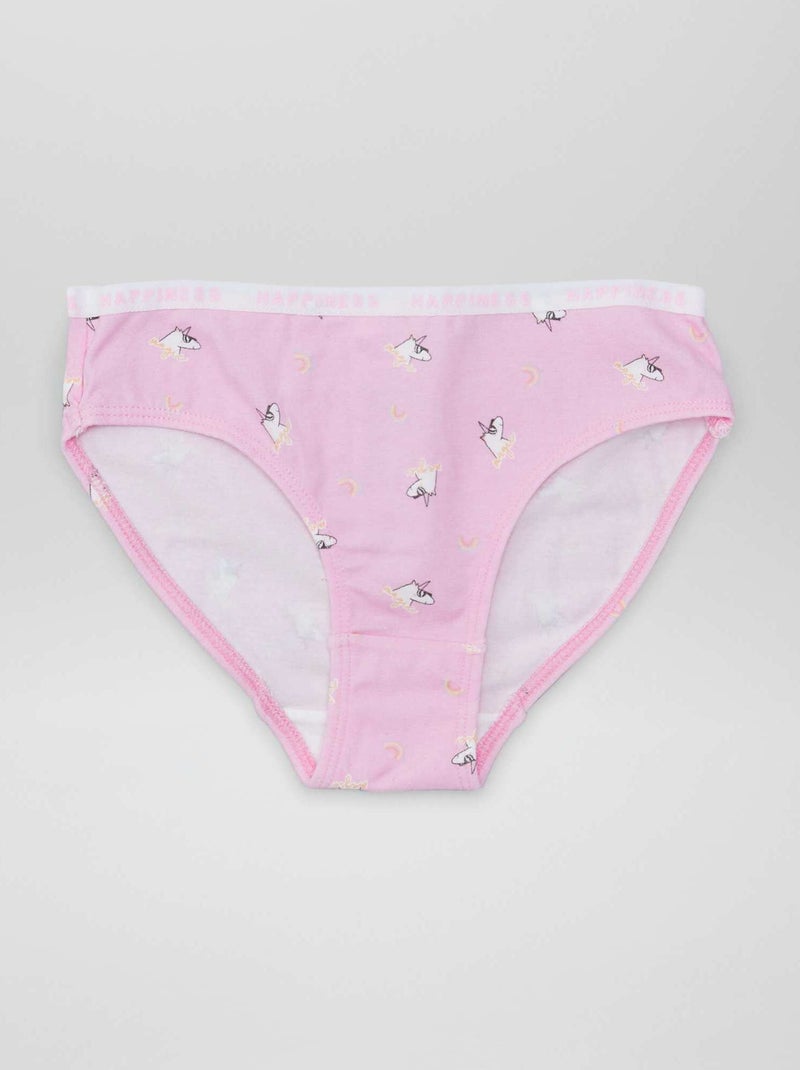 Set di 4 slip stampati ROSA - Kiabi