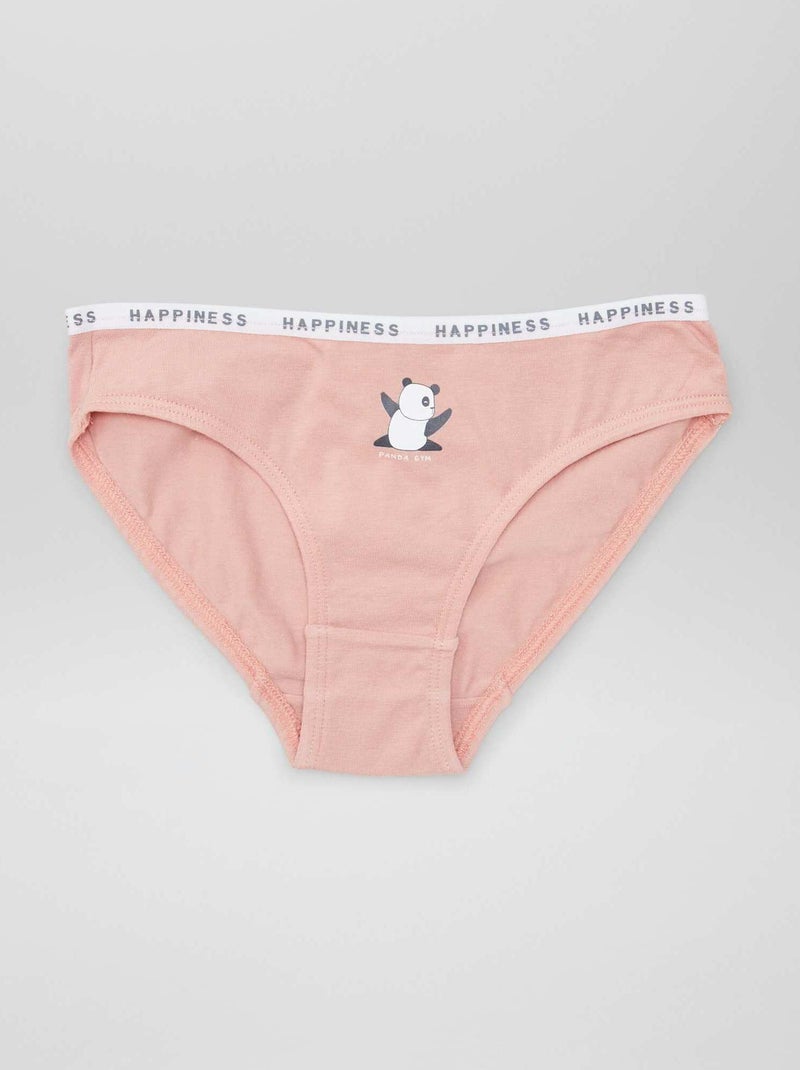 Set di 4 slip stampati ROSA - Kiabi