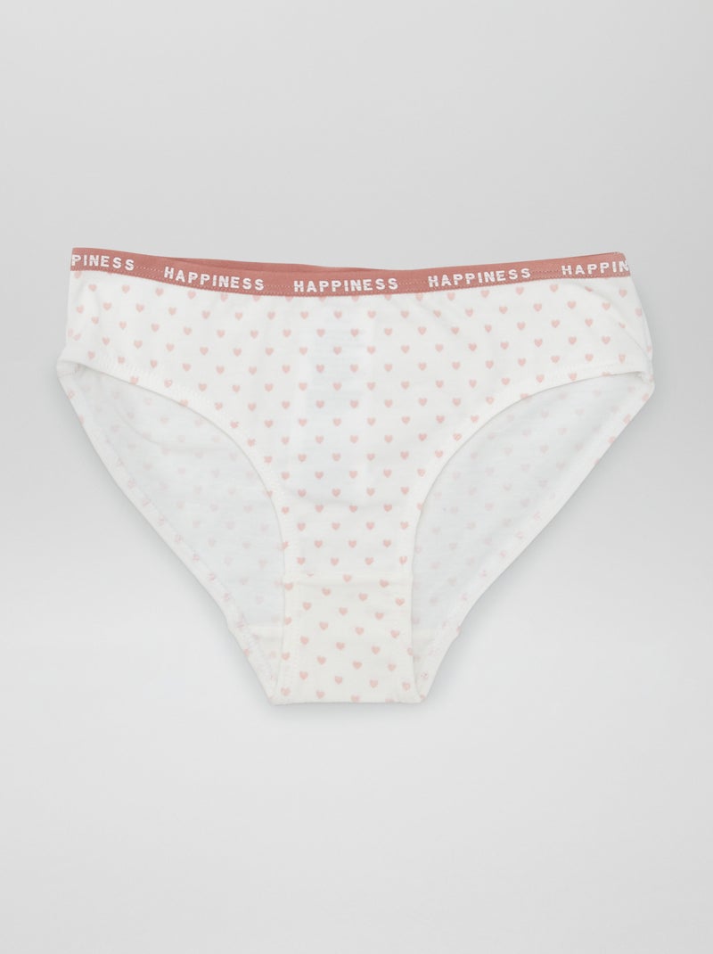 Set di 4 slip stampati ROSA - Kiabi