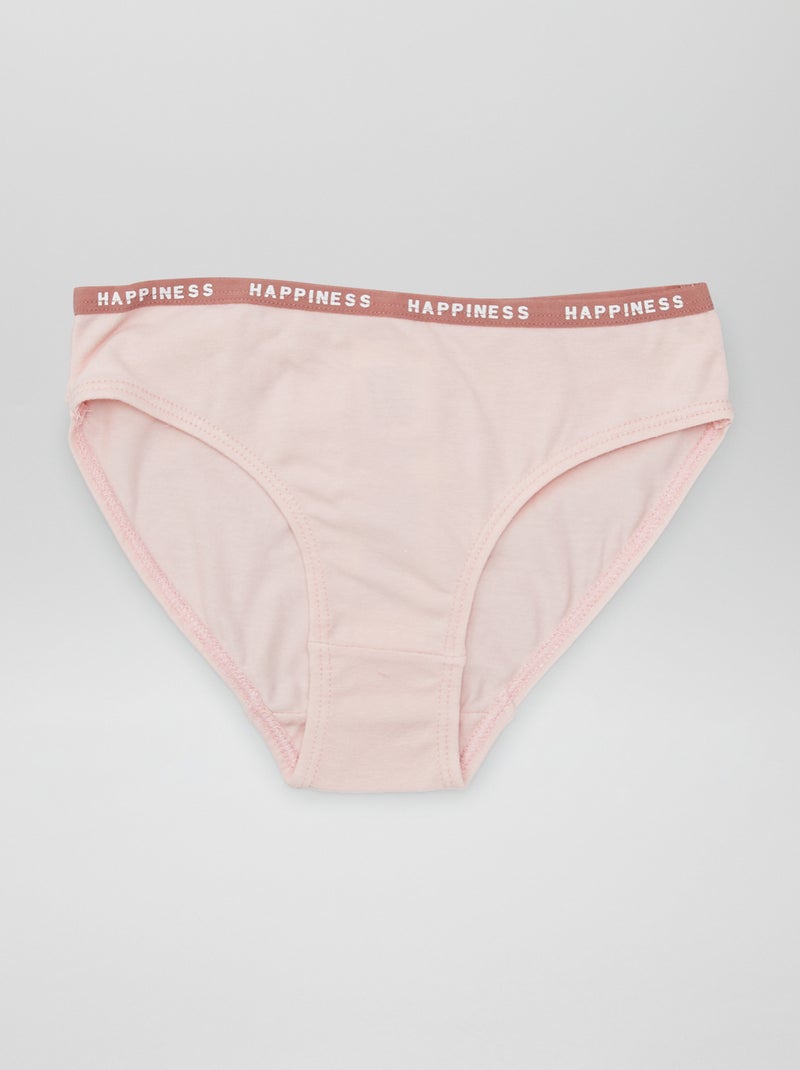 Set di 4 slip stampati ROSA - Kiabi