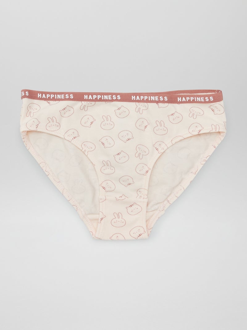 Set di 4 slip stampati ROSA - Kiabi