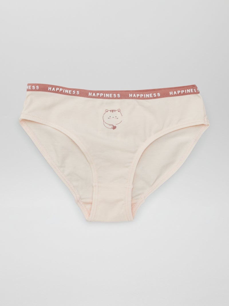 Set di 4 slip stampati ROSA - Kiabi