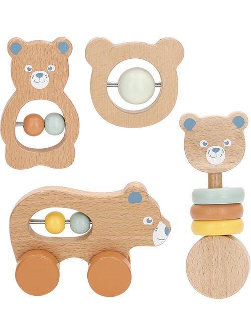 Set di 4 sonagli in legno per neonati WOOMAX - Kiabi Set di 4 sonagli in legno per neonati WOOMAX - Kiabi