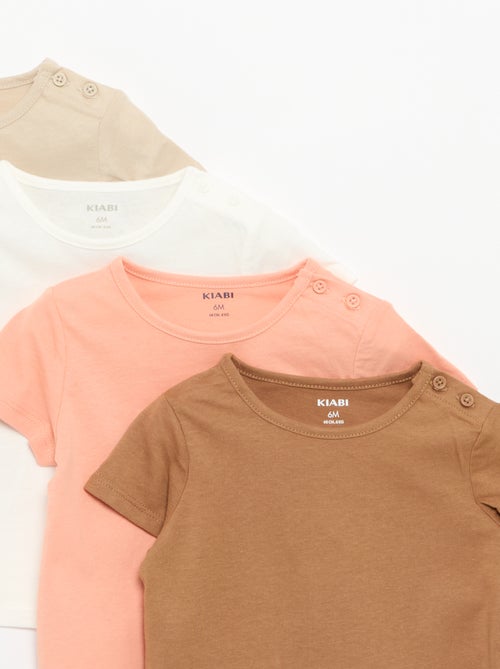 Set di 4 T-shirt a tinta unita - Kiabi Set di 4 T-shirt a tinta unita - Kiabi