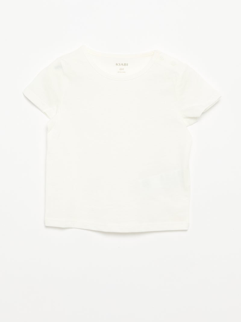 Set di 4 T-shirt a tinta unita Arancione - Kiabi
