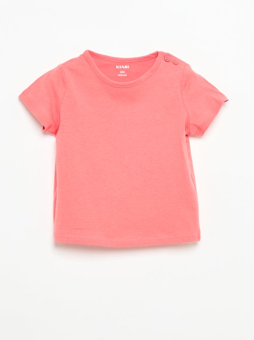 Set di 4 T-shirt a tinta unita - Kiabi