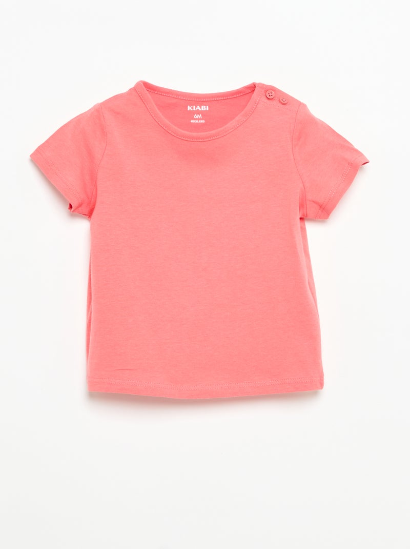 Set di 4 T-shirt a tinta unita Bianco - Kiabi