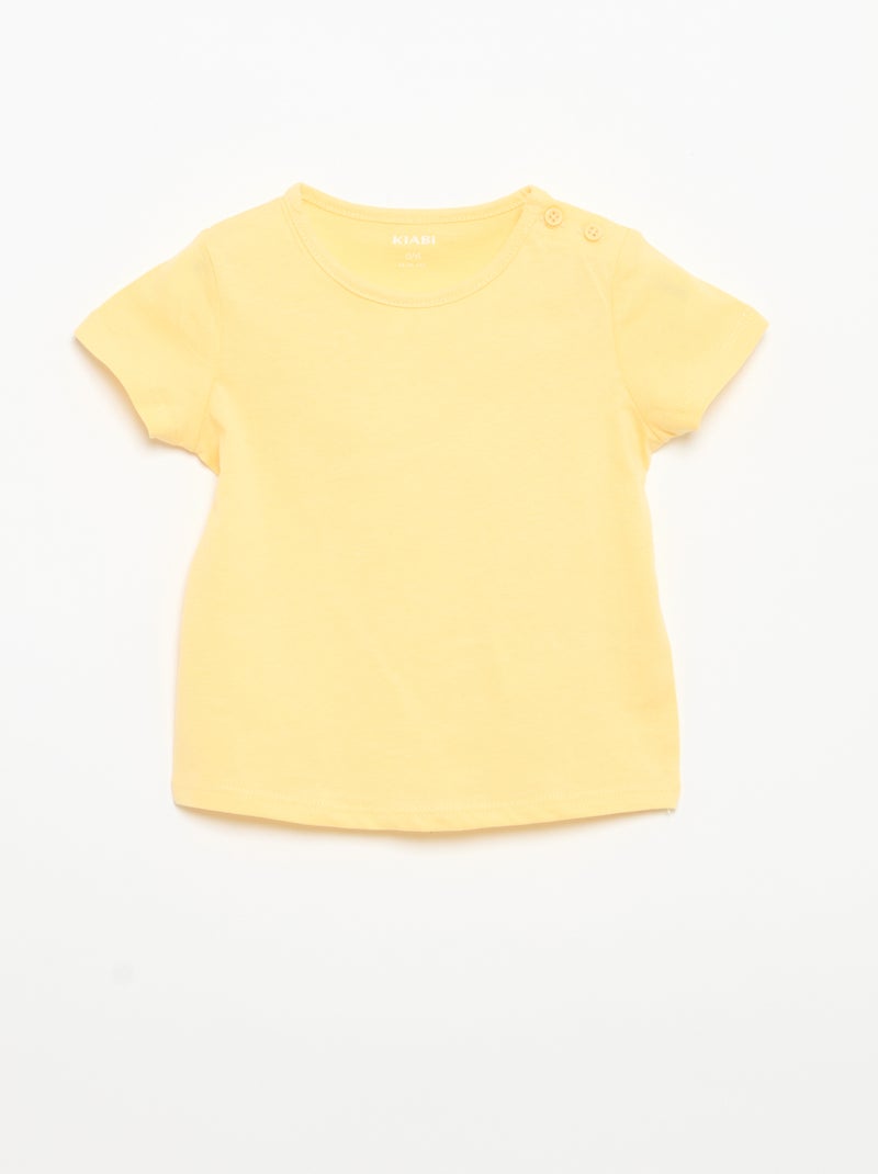 Set di 4 T-shirt a tinta unita Bianco - Kiabi