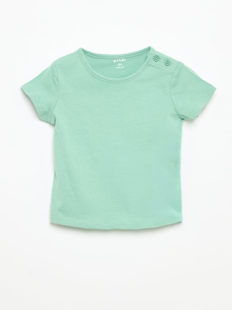 Set di 4 T-shirt a tinta unita Bianco - Kiabi