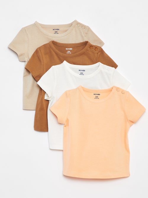Set di 4 t-shirt tinta unita - Kiabi