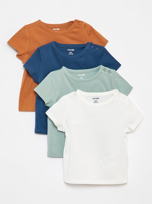 Set di 4 t-shirt tinta unita - Kiabi