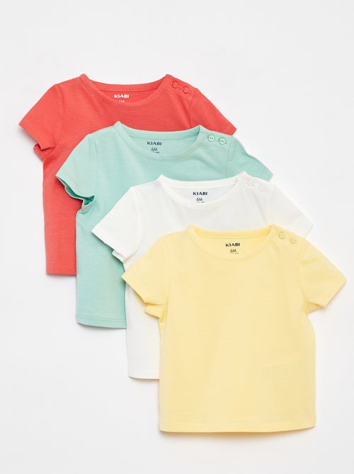 Set di 4 t-shirt tinta unita - Kiabi