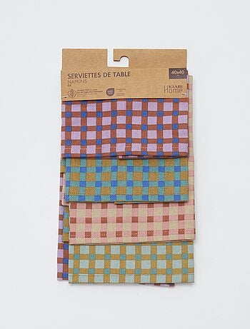 Set di 4 tovaglioli da tavola 40 x 40 cm - Kiabi Home