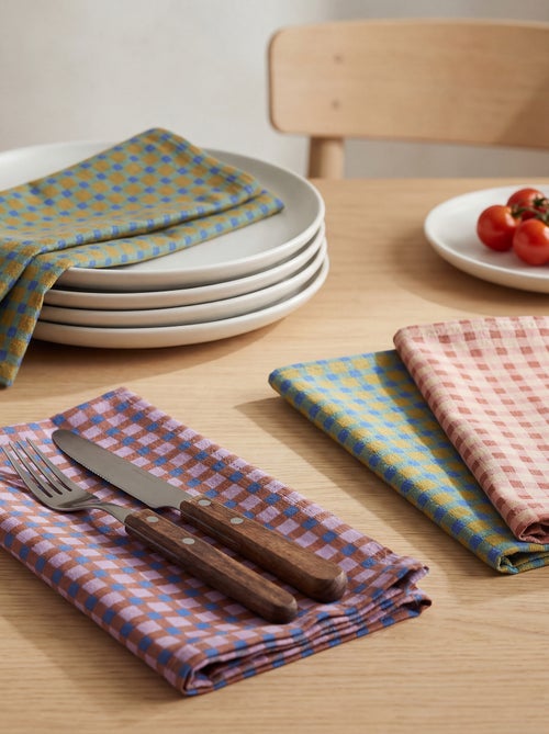 Set di 4 tovaglioli da tavola 40 x 40 cm - Kiabi Home - Kiabi Set di 4 tovaglioli da tavola 40 x 40 cm - Kiabi Home - Kiabi
