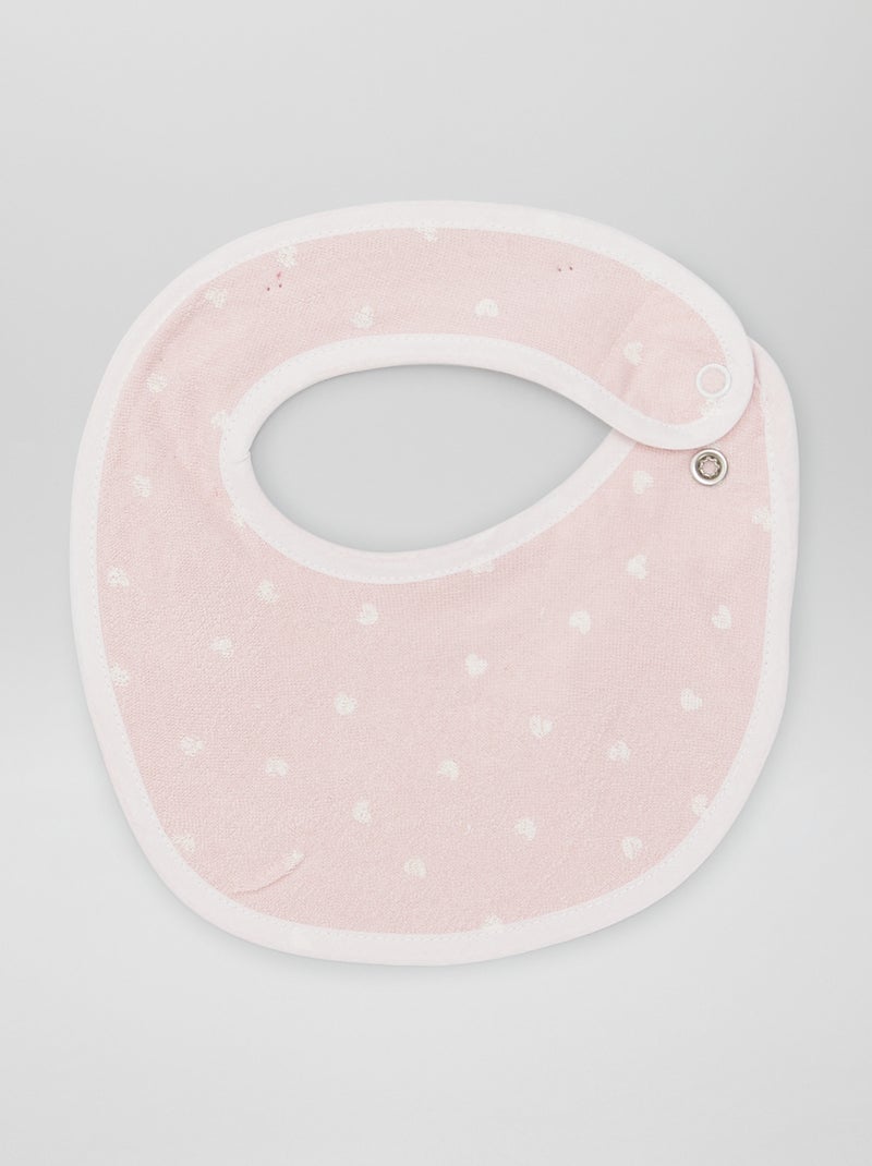 Set di 5 bavaglini in spugna ROSA - Kiabi