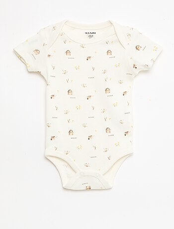 Set di 5 body a maniche corte in cotone