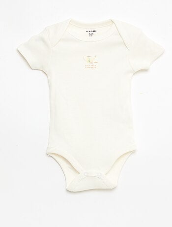 Set di 5 body a maniche corte in cotone