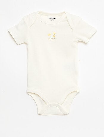 Set di 5 body a maniche corte in cotone