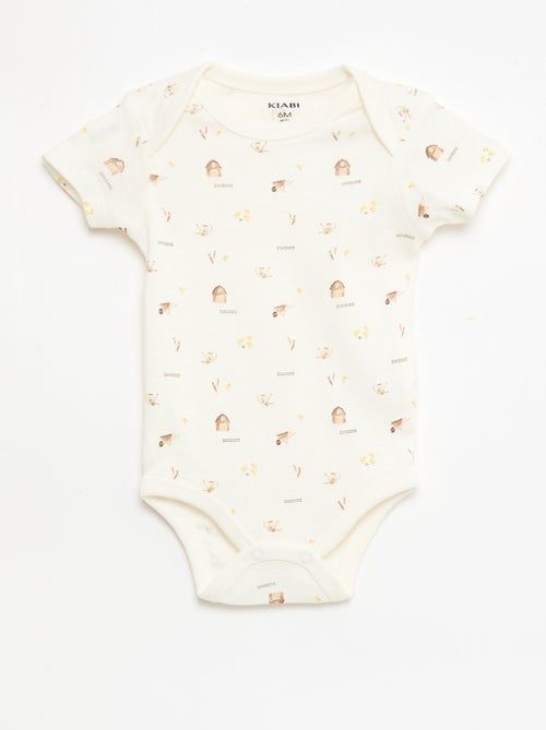 Set di 5 body a maniche corte in cotone - Kiabi