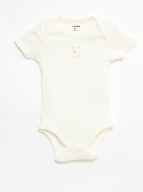 Set di 5 body a maniche corte in cotone - Kiabi