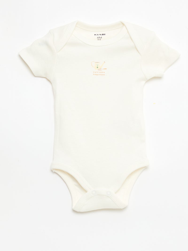 Set di 5 body a maniche corte in cotone Blu - Kiabi
