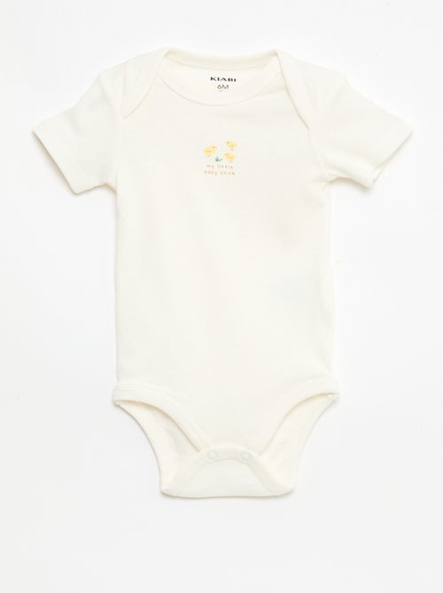 Set di 5 body a maniche corte in cotone - Kiabi