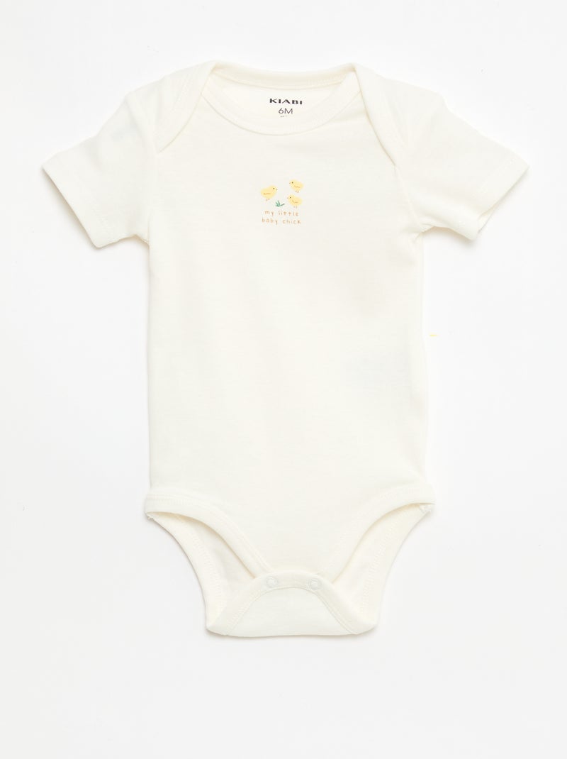 Set di 5 body a maniche corte in cotone Blu - Kiabi