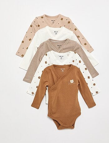 Set di 5 body stampati in cotone