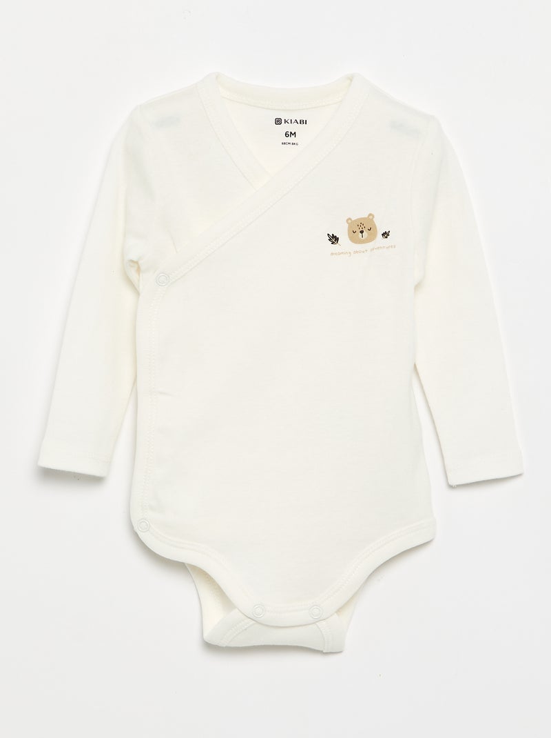 Set di 5 body stampati in cotone Marrone - Kiabi