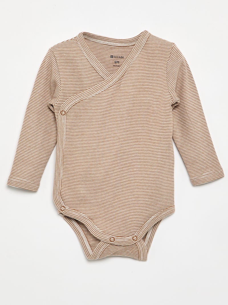 Set di 5 body stampati in cotone Marrone - Kiabi